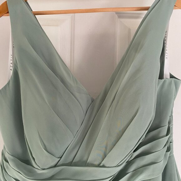 Azazie Julianna Dress Matcha Green A16 - Picture 3 of 7